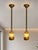 Art Deco French Cameo Glass and Gilt Brass Pendant Lights from Degué, 1930s, Set of 2 For Sale - Image 9 of 9