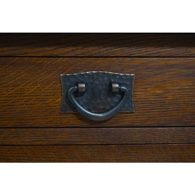 Brown Stickley Mission Oak Arts & Crafts Executive Desk For Sale - Image 8 of 18