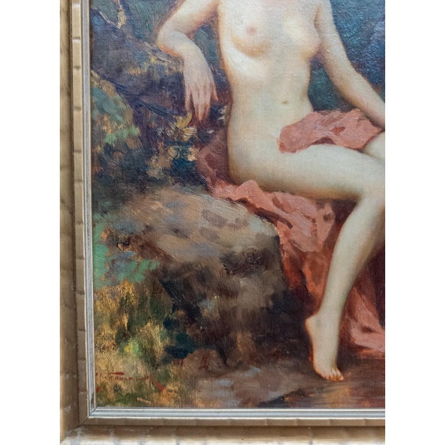 20th Century Oil Painting of a Nude Redhead by Joseph Tomanek For Sale In New York - Image 6 of 12