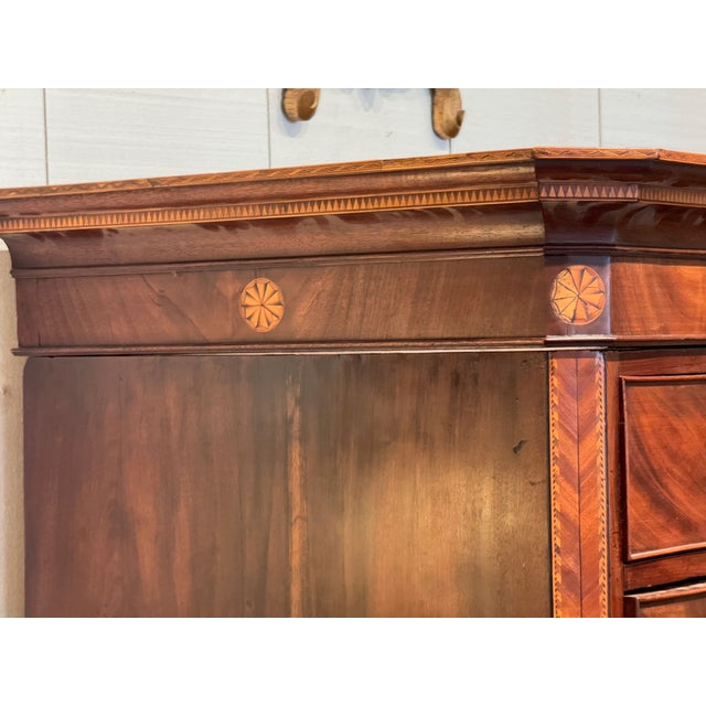 Late 18th Century George III Inlaid Mahogany Chest For Sale - Image 4 of 12