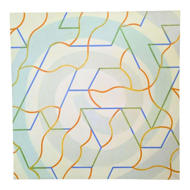 Spiral Grid on Canvas by Michele Sudduth For Sale