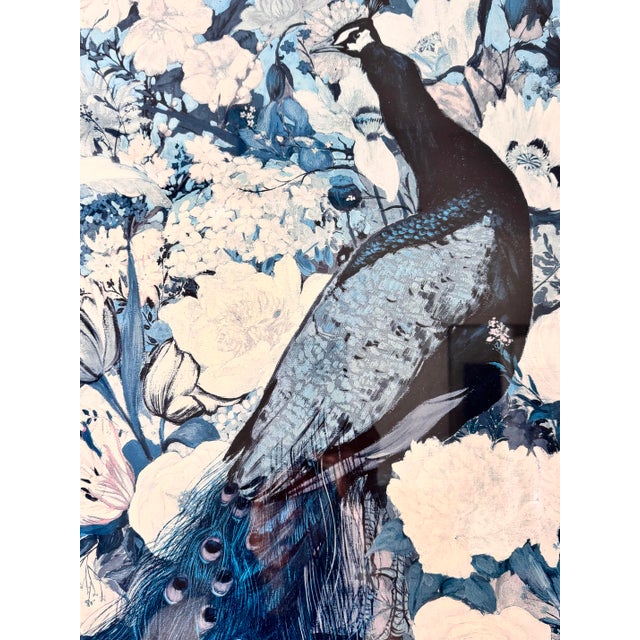 Vintage Oversized Framed Jessie Arms Botke "White Peacock" Print For Sale - Image 9 of 12