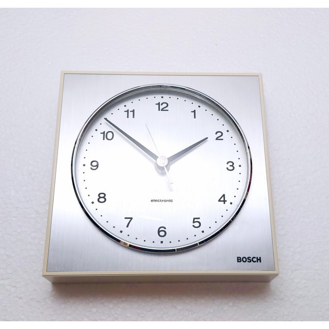 1970s Vintage Electronic Wall Clock from Bosch, Germany, 1970s For Sale - Image 5 of 9