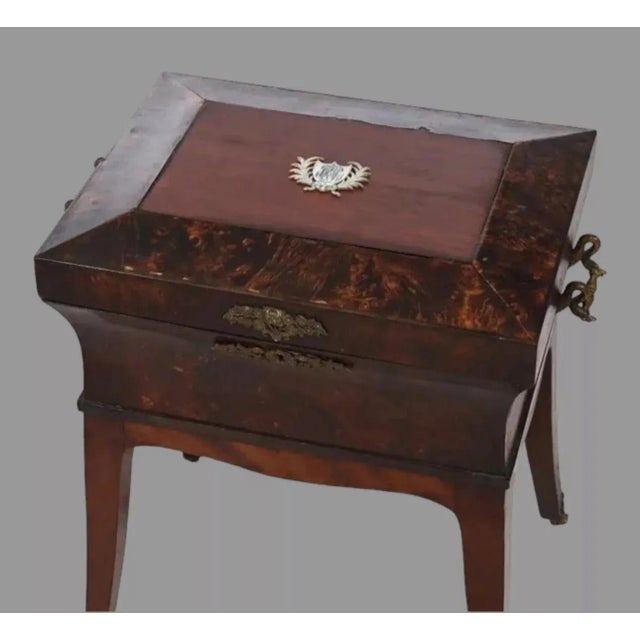 Early 19th Century Antique French Louis XVI Olive Wood Sewing Box Jewel Chests Circa 1800 For Sale - Image 5 of 11