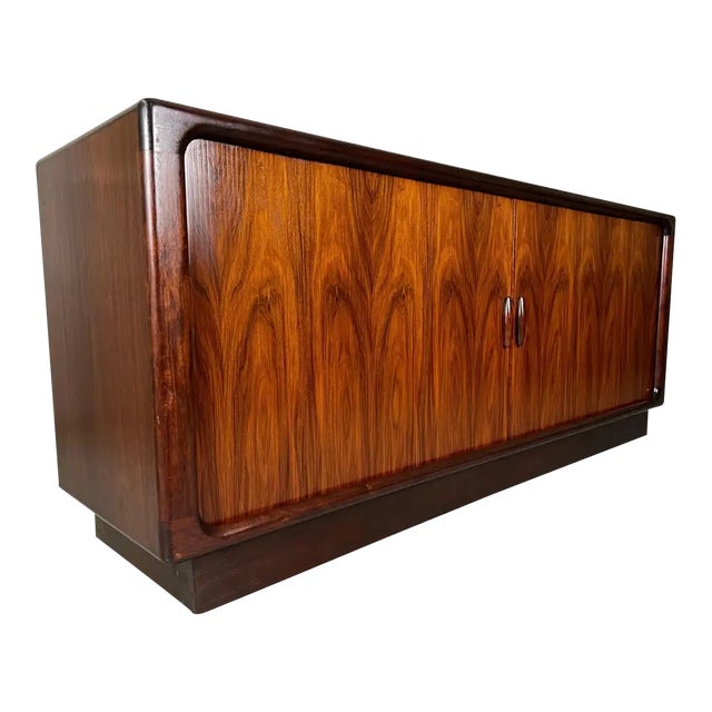 Rosewood Tambour Door Credenza by Dyrlund For Sale