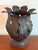 Hollywood Regency Vintage Hollywood Regency Style Metal Leaf Cachepot Planter/Pillar Candle Holder For Sale - Image 3 of 10