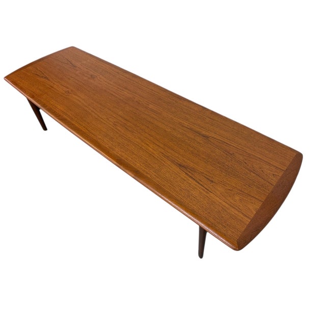 Mid-Century Modern Mid-Century Danish Modern Teak Coffee Table W/Magazine Shelf - Refinished For Sale - Image 3 of 9