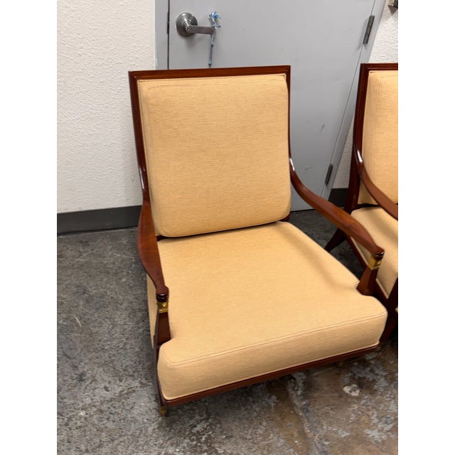 Wood Lucien Rollin Collection for William Switzer Swedish Art Deco Elysee Lounge Chairs, Pair For Sale - Image 7 of 12