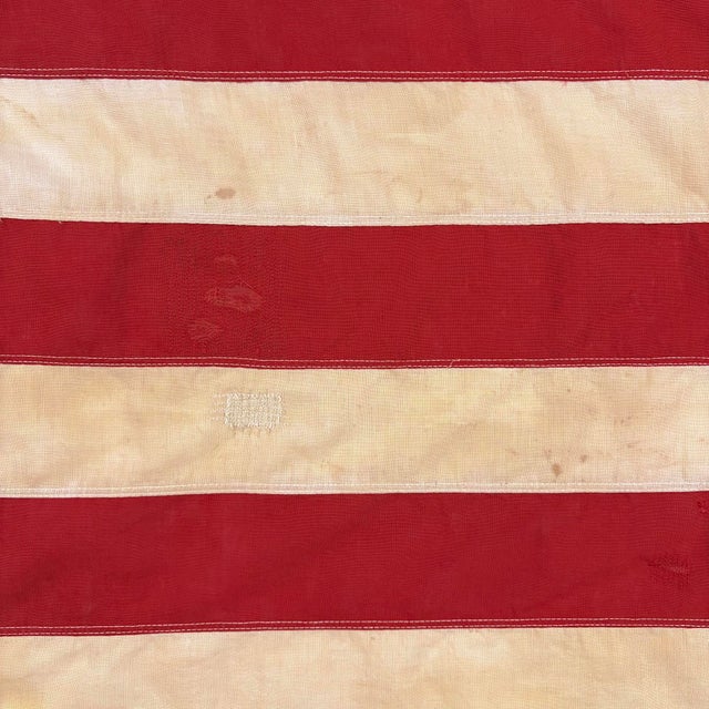 American Large Modified Vintage Cotton Flag With New Yacht Ensign Emblem For Sale - Image 3 of 8