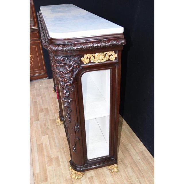 Purple French Rosewood Sideboard in Carved Display Cabinet For Sale - Image 8 of 14