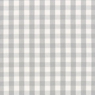 Sample - Schumacher Elton Cotton Check Fabric in Grey For Sale