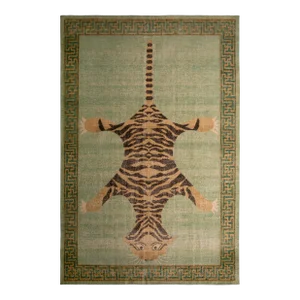 Rug & Kilim’s Tiger Rug in Green, 2x4