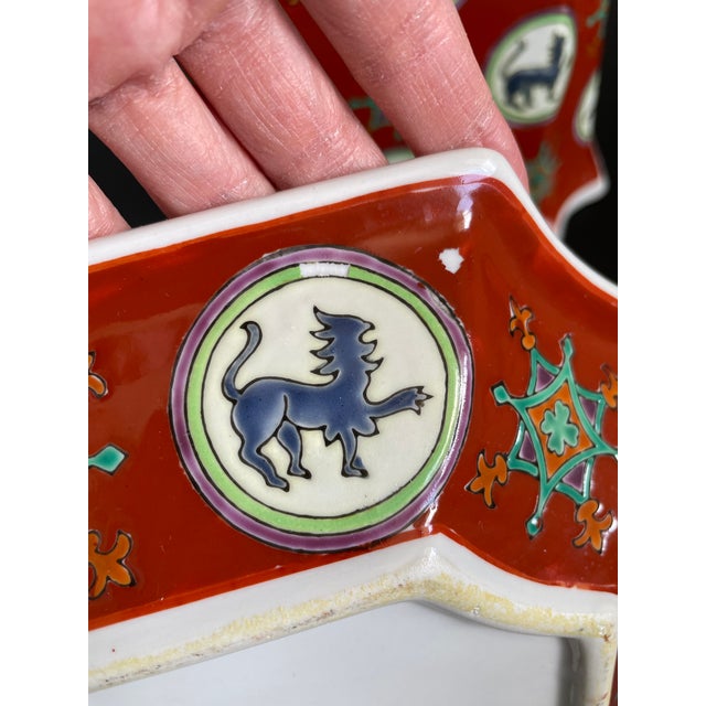 Vintage Chinese Enameled Porcelain Planter Pot and Tray With Qilin Motif For Sale - Image 9 of 9