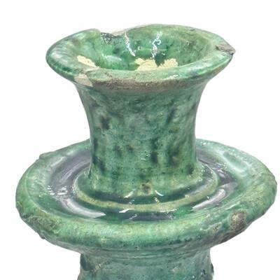 Moroccan Tamegroute Glazed Candlestick Holder For Sale In Los Angeles - Image 6 of 7