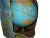 George F. Cram Company 12 World Globe Blue Ocean 12" Tabletop Globe, Champagne Base For Sale - Image 4 of 9