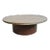 Vintage Round Elm & Iron Coffee Table For Sale