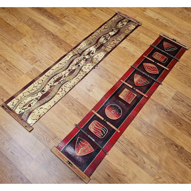 Elevate your space with this bold and expressive pair of contemporary mixed media wall art pieces, featuring a vibrant...