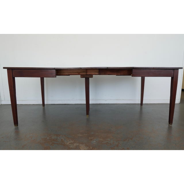 Brown Vintage Federal Style Dining Table For Sale - Image 8 of 14