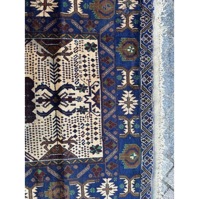 Rustic Vintage Distressed Baluch Afghan Rug, 1970s For Sale - Image 3 of 18