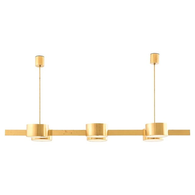 Ceiling Lamp in Brass and Plastic by Hans-Agne Jakobsson, 1950s For Sale - Image 10 of 10