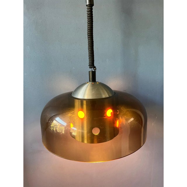 1970s Mid-Century Space Age Pendant Lamp from Herda, 1970s For Sale - Image 5 of 11