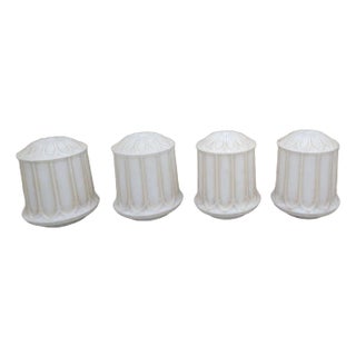 Antique Victorian Milk Glass Pendant Lights - Set of 4 For Sale