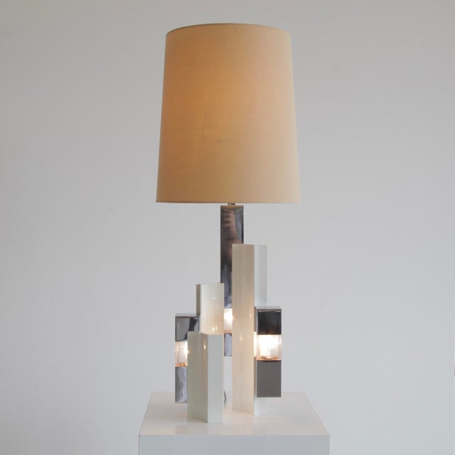 Ivory Table Lamp Cubic by Gaetano Sciolari, 1965 For Sale - Image 8 of 8