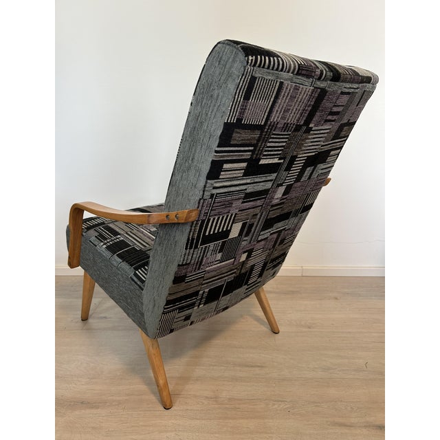 Wood Set of Mid-Century Lounge Armchairs by Jiri Jiroutek, Czechoslovakia, 1960s For Sale - Image 7 of 14