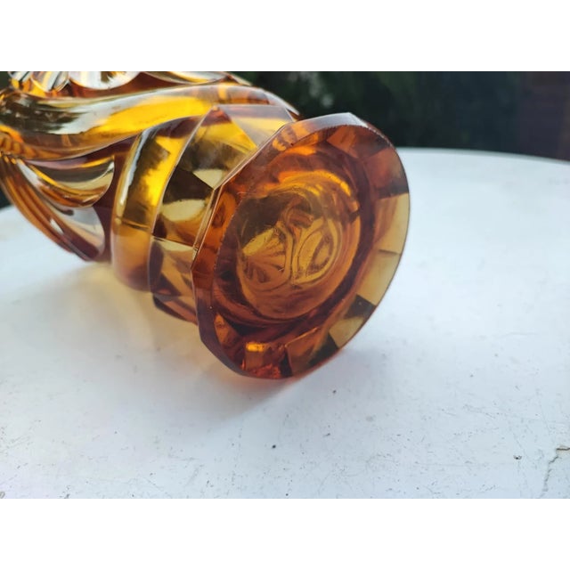 1930s Vintage Art Deco Glass Vase, 1930s For Sale - Image 5 of 6