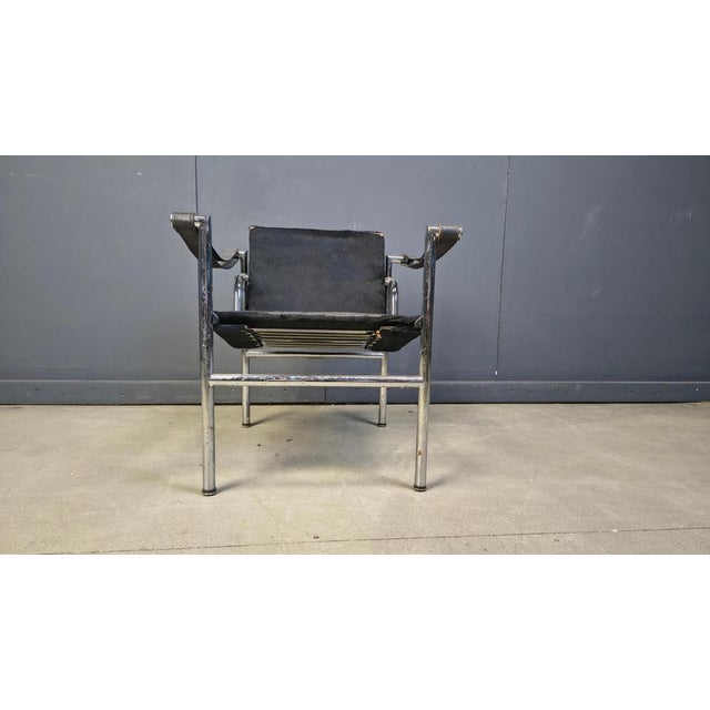 LC-1 Chair in Black Ponyskin by Le Corbusier for Cassina, 1970s For Sale - Image 11 of 14