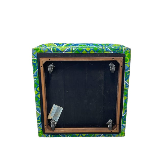 1960s Versace-Style Large Ottoman With Hidden Compartment For Sale In San Francisco - Image 6 of 12