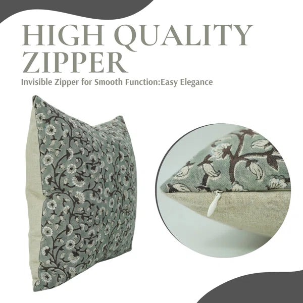 Rustic Fabdivine Handmade Cushion Cover 22x22 Inch - Himachal For Sale - Image 3 of 5