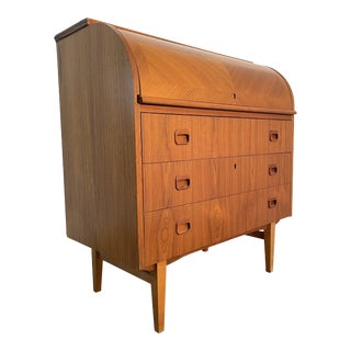 Danish Modern Roll-Top Desk For Sale