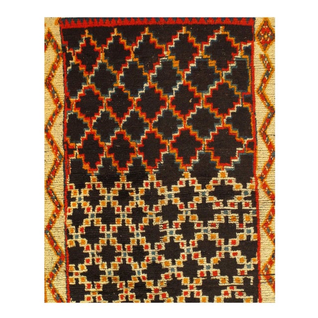 Beautiful Colorful Long and Narrow Vintage Moroccan Rug, Country of Origin: Morocco, Circa Date: Mid 20th Century '...