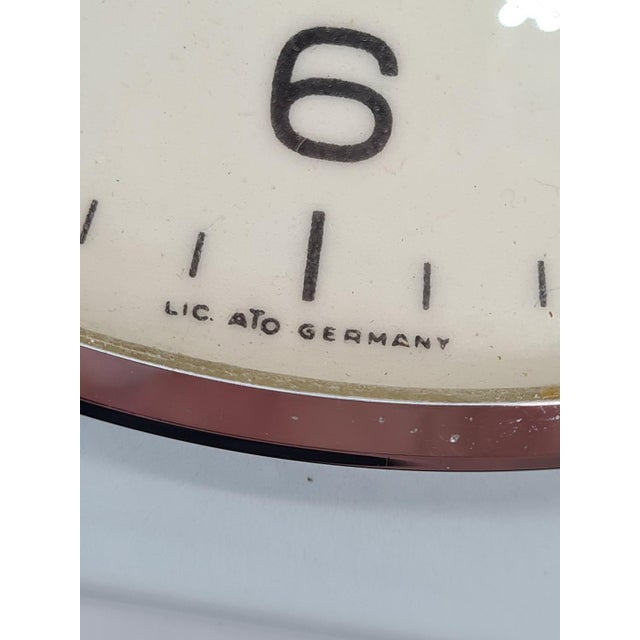 Ceramic Ato-Mat Wall Clock from Junghans, Germany, 1970s For Sale - Image 4 of 12