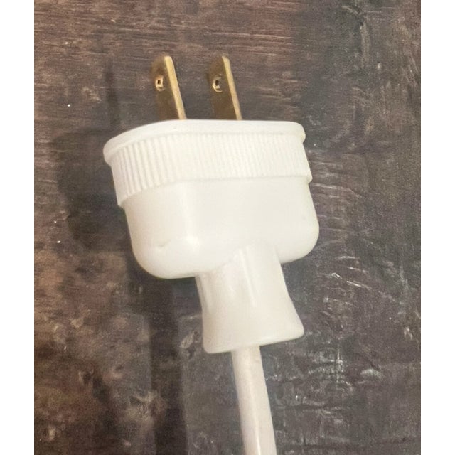 Mid-Century Modern Mid 20th Century Mid-Century French, "Regain" Solid Oak Lamp With Tree Silhouette Shade For Sale - Image 3 of 3