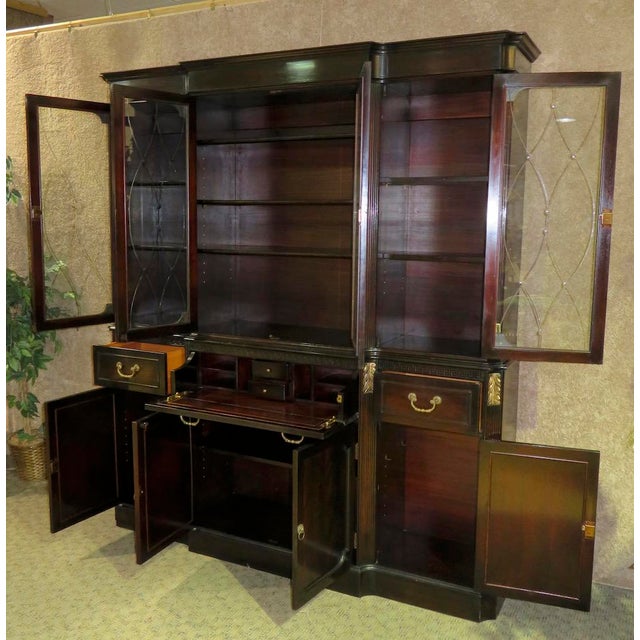 Vintage Regency Style Mahogany W/ Etched Beveled Glass China