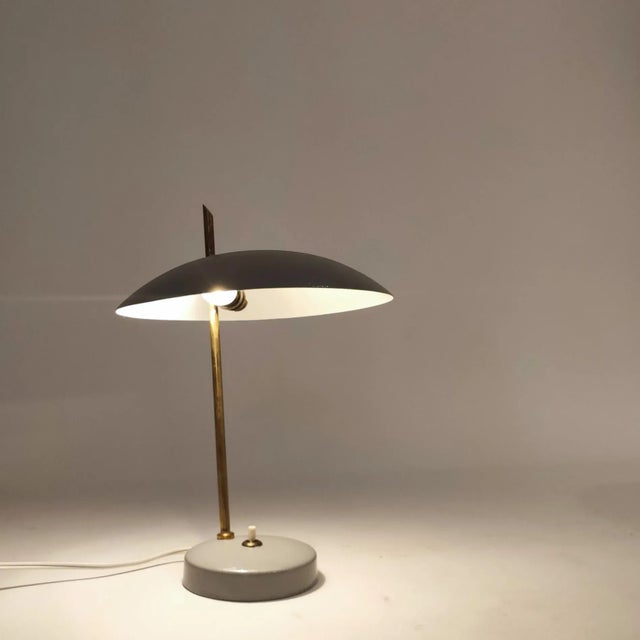 Gold Spanish Table Lamp in the style of Stilnovo, 1950s For Sale - Image 8 of 10