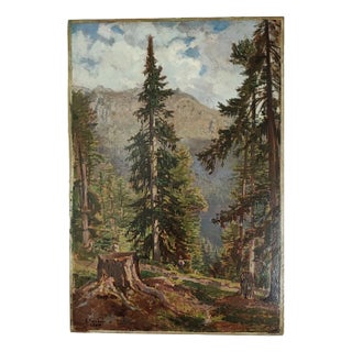 Eugène Etienne Sordet, Paysage Forestier, 1881, Oil on Paper on Cardboard For Sale