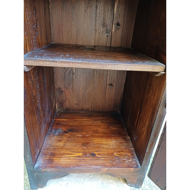 Wood Small Tuscan Chestnut Display Cabinet, Early 1900s For Sale - Image 7 of 18