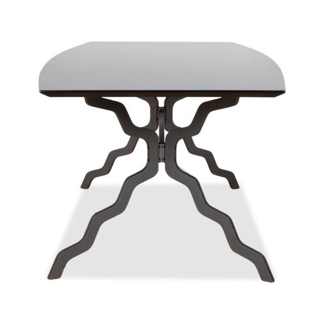 Zanotta Wood and Metal Dining Table For Sale - Image 11 of 12