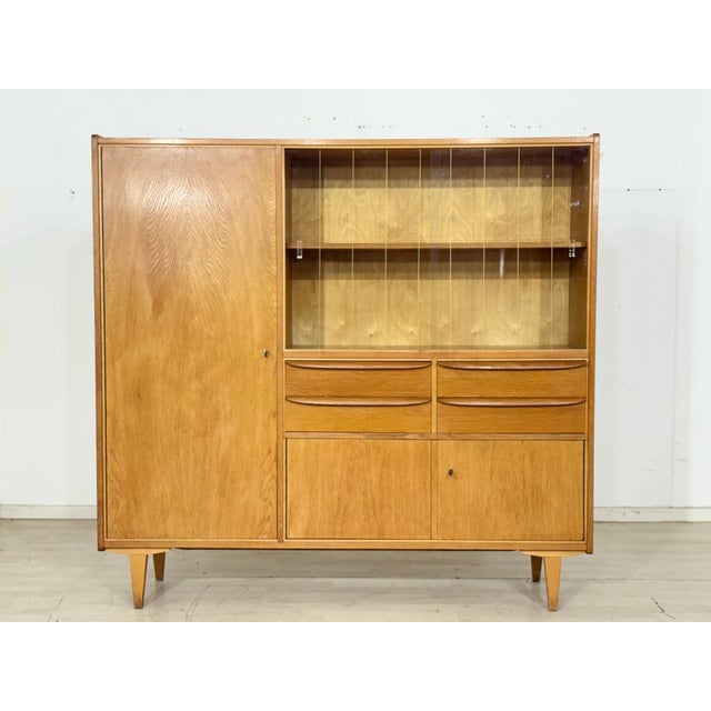 Mid-Century Oak Highboard, 1960s For Sale - Image 13 of 16