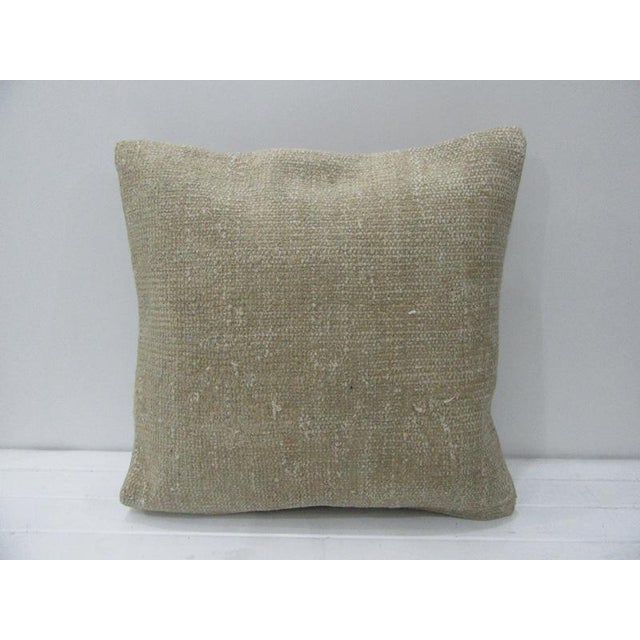 Turkish Kilim Handmade Beige Pillow Cover For Sale - Image 4 of 4