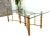 Transparent Large Glass Top Bamboo & Leather Straps Frame Dining Conference Table by McGuire For Sale - Image 8 of 13