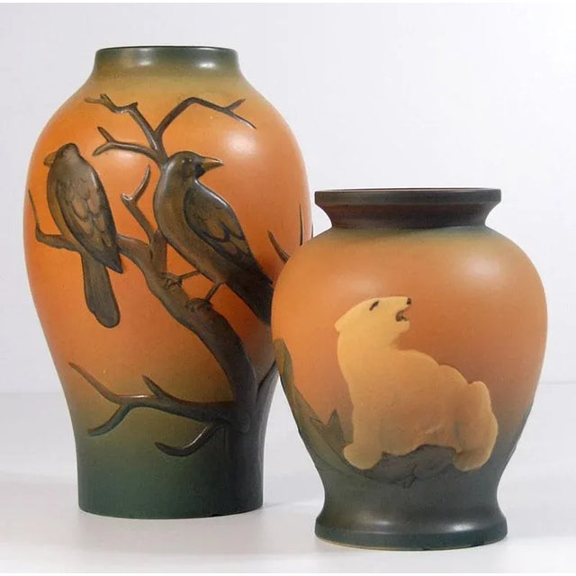 Orange Antique Art Nouveau Danish Ceramic Vase from Ipsen, 1920s For Sale - Image 8 of 10