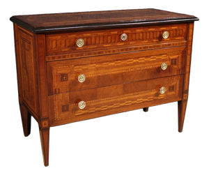 Italian Louis XVI Style Inlaid Commode, 1950