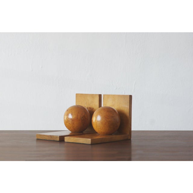 Mid-Century Modern Mid-Century Modern Wooden Bookends, 1950s, Set of 2 For Sale - Image 3 of 4