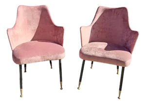 Set of Pink Armchairs, 1950s