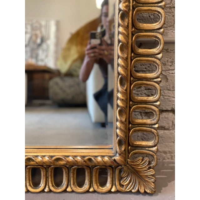 Glass Vintage Gold Gilt Mirror For Sale - Image 7 of 12