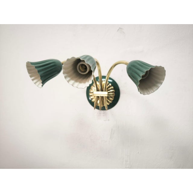 Metal Sputnik Wall Light from Tre Luci, 1940s For Sale - Image 7 of 12